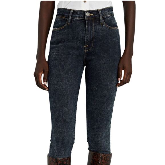 FRAME Le High Skinny Trumbull Jeans Womens 27 Dark Wash Designer Stretch Denim - Picture 15 of 15